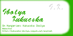 ibolya kukucska business card